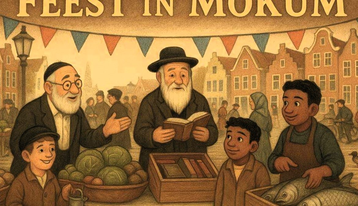 Feest in Mokum Beeld een AI-illustratie van Elisha Loonstein