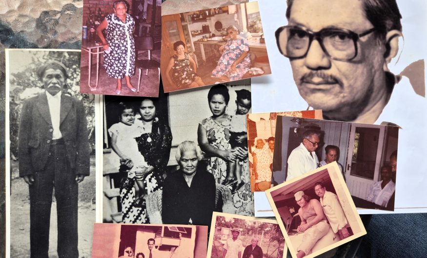 Een fotocollage van enkele (opgespoorde) familieleden van Monsanto